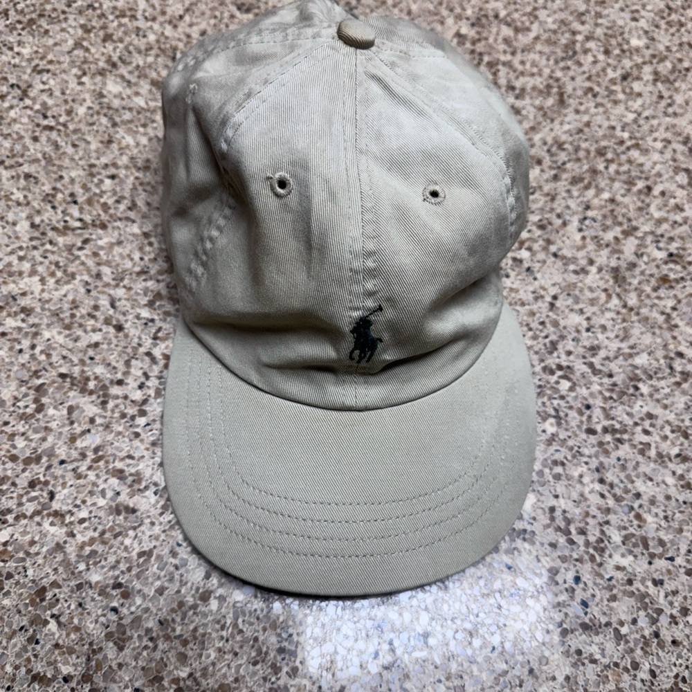 Polo by Ralph Lauren Iconic Cotton Chino Beige Cap with Logo